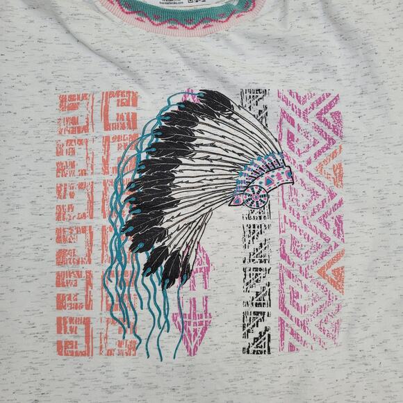 Vintage 90s Native-American Shirt Womens XL 23x26 War-Bonnet - Picture 9 of 12